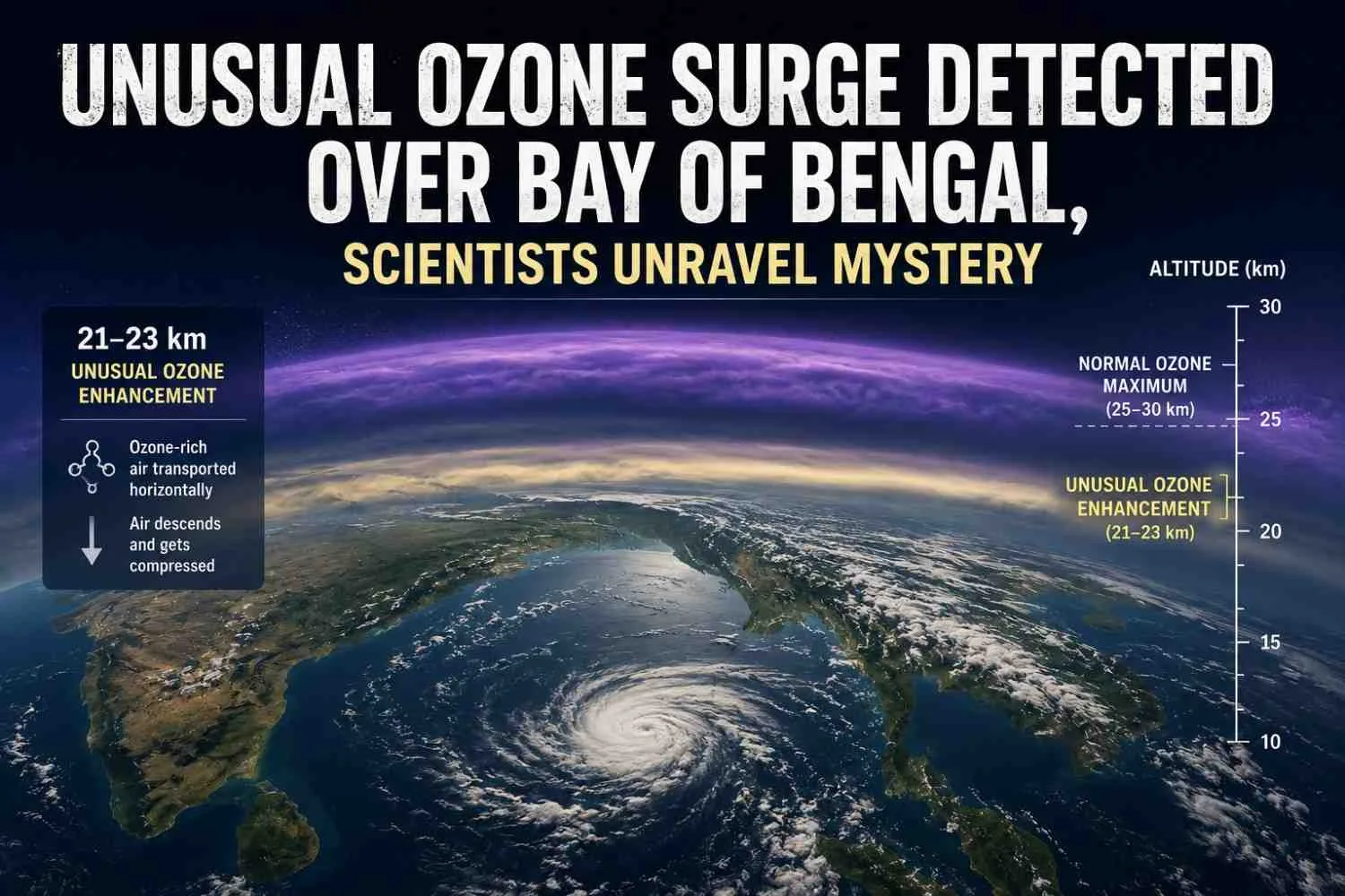 Unusual Ozone Surge Detected Over Bay of Bengal, Scientists Unravel Mystery